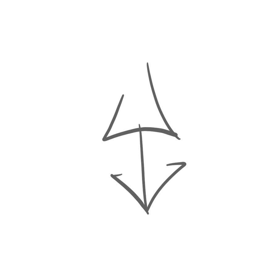 Anleitung zum Zeichnen des Graffiti-Buchstaben Y - erster Schritt Grafik