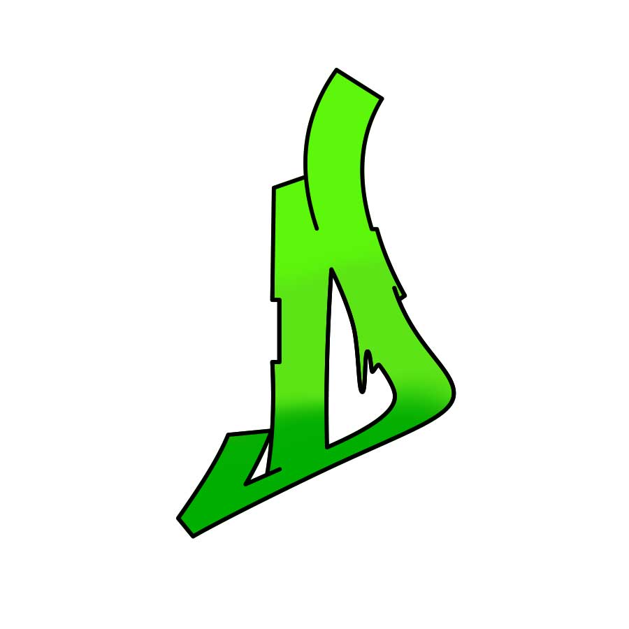 Graffiti Buchstabe D Zeichen-Anleitung Schritt 4 Grafik