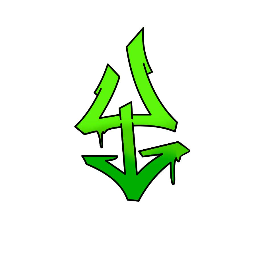 Anleitung zum Zeichnen des Graffiti-Buchstaben Y - vierter Schritt Grafik