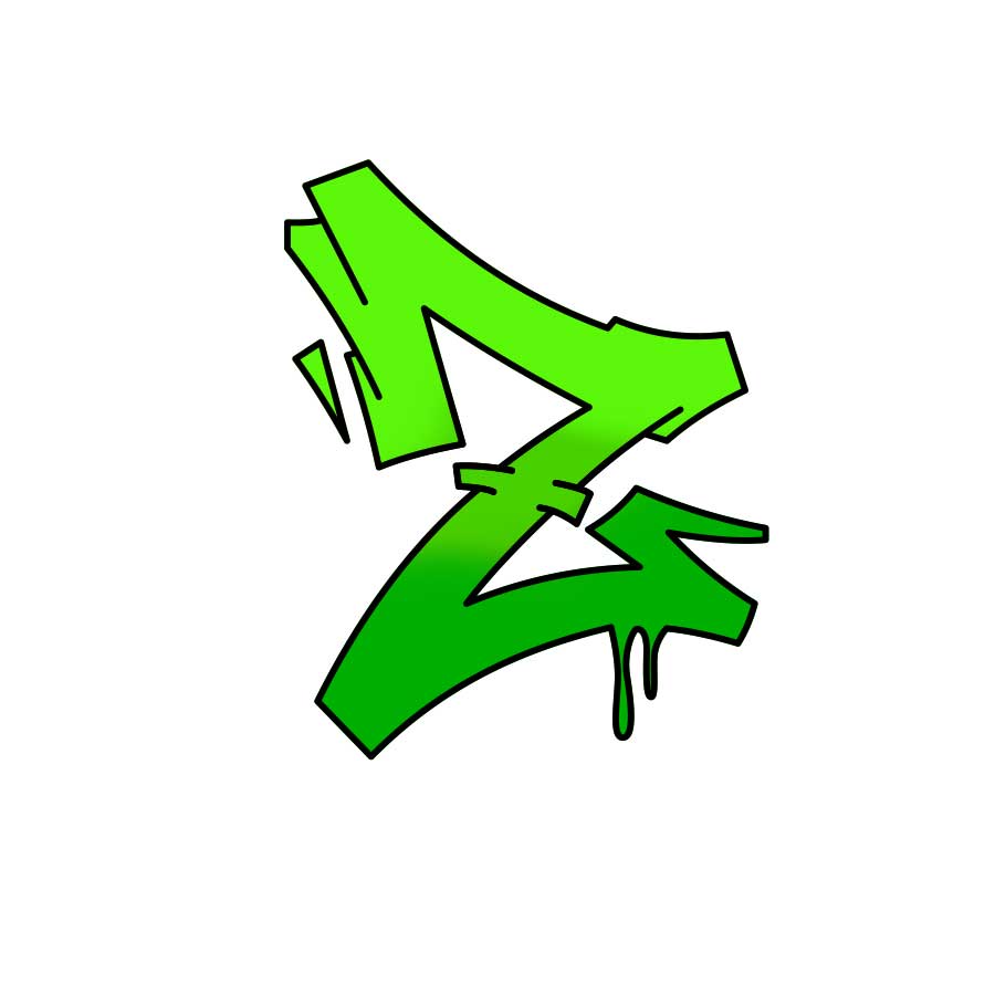Anleitung zum Zeichnen des Graffiti-Buchstaben Z - Grafik - vierter Schritt