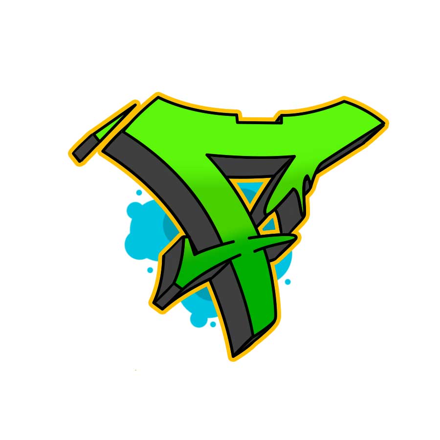 Graffiti Buchstabe F Zeichen-Anleitung Schritt 6 Grafik