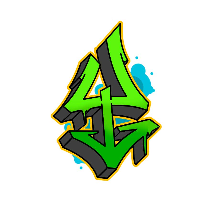 Anleitung zum Zeichnen des Graffiti-Buchstaben Y - sechster Schritt Grafik