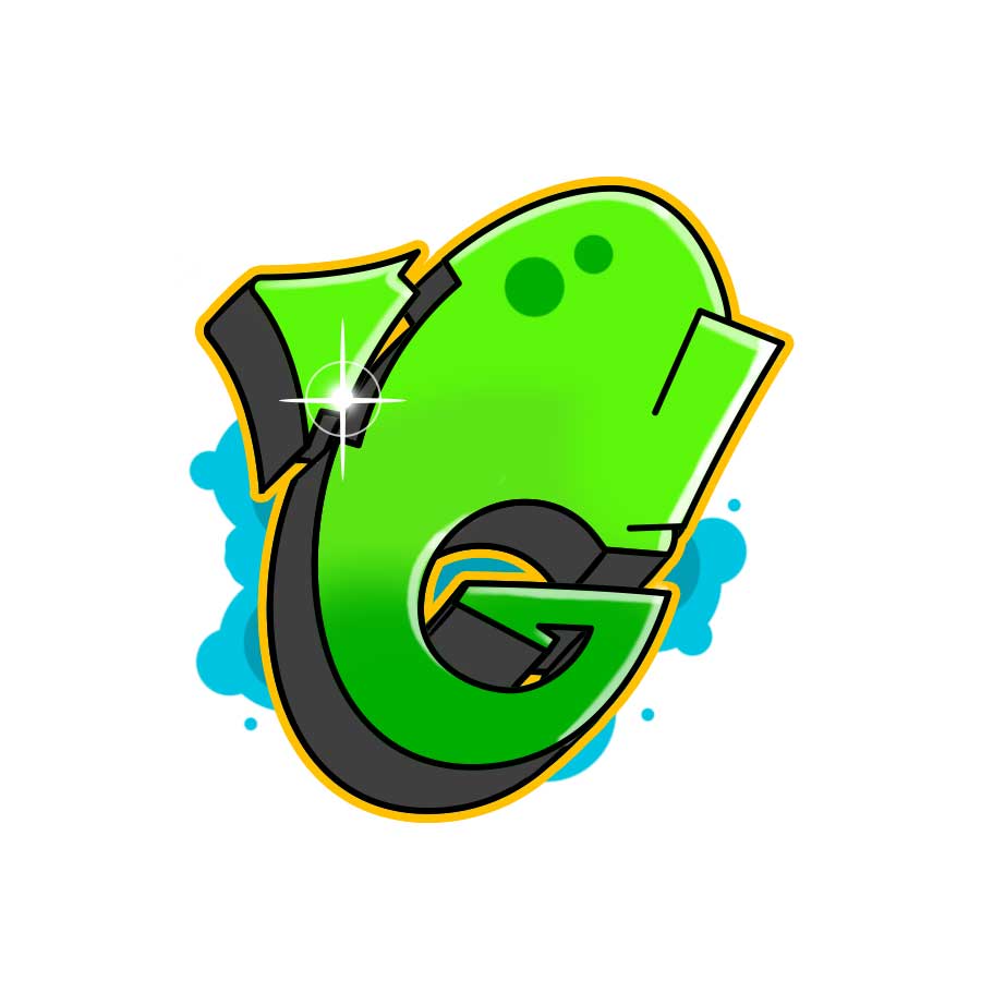 Anleitung zum Zeichnen des Graffiti-Buchstaben G - siebenter Schritt Grafik