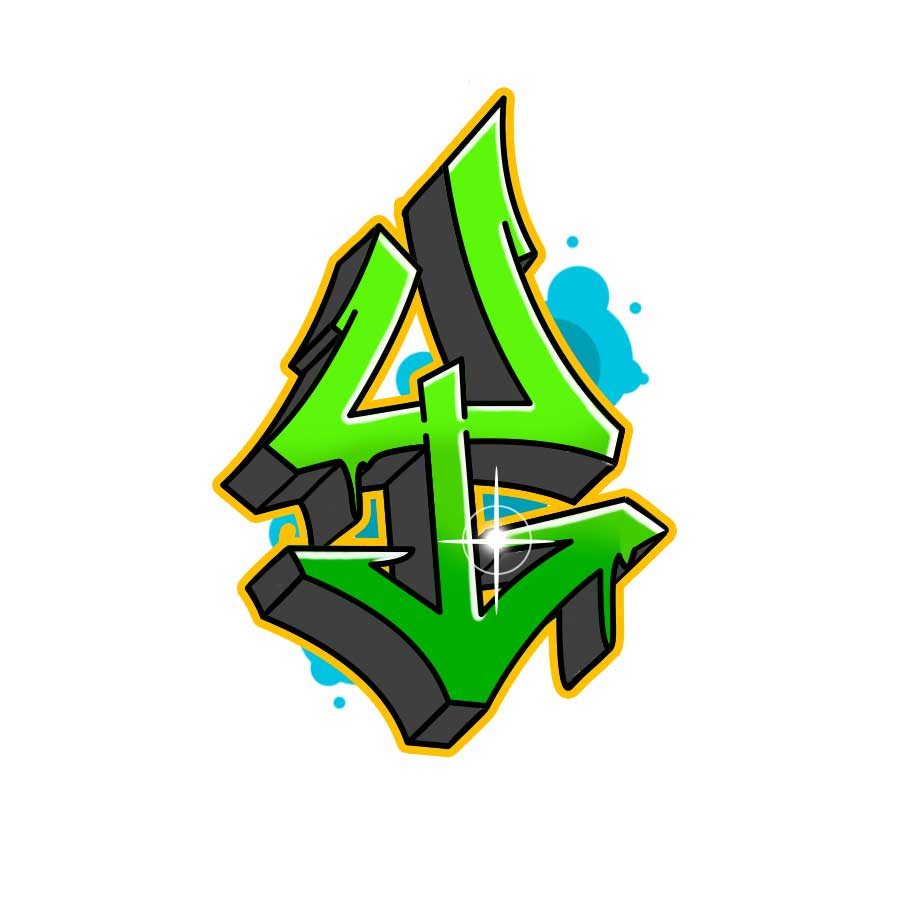Anleitung zum Zeichnen des Graffiti-Buchstaben Y - siebter Schritt Grafik