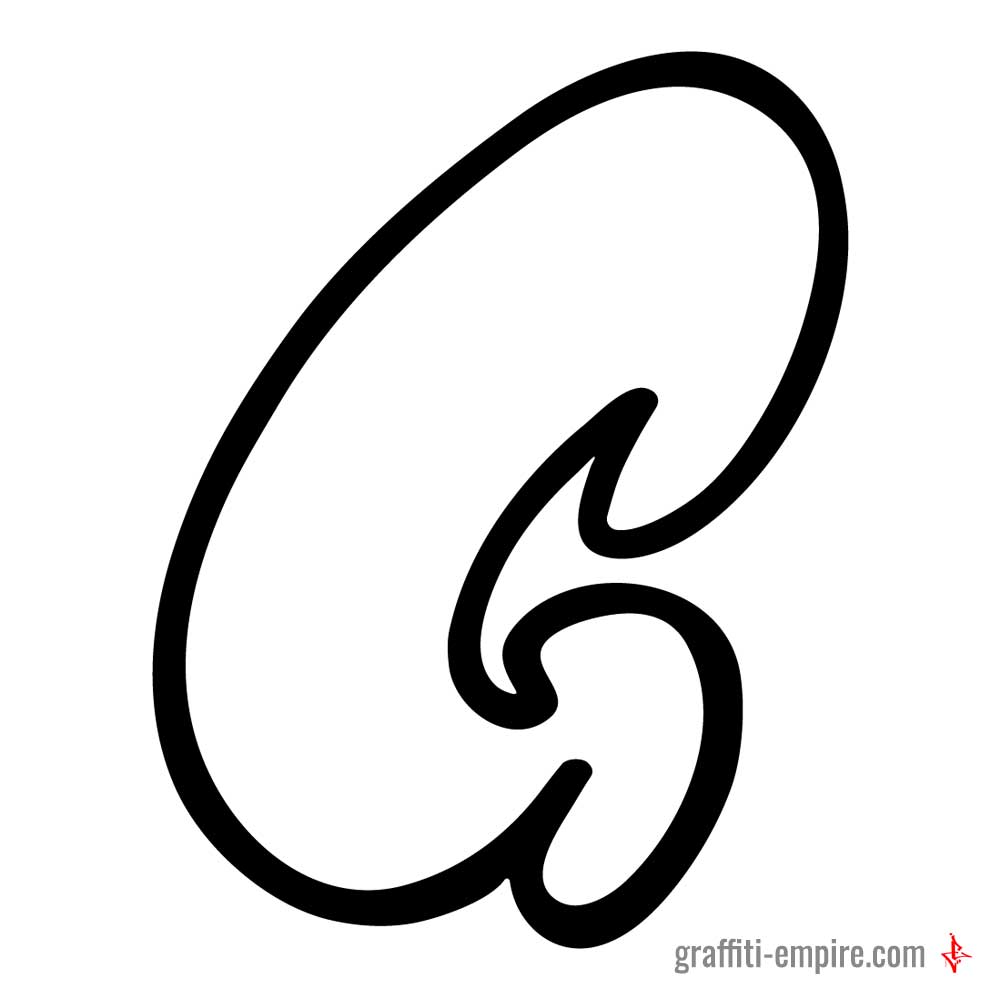 Bubble-Style G Graffiti-Buchstabe