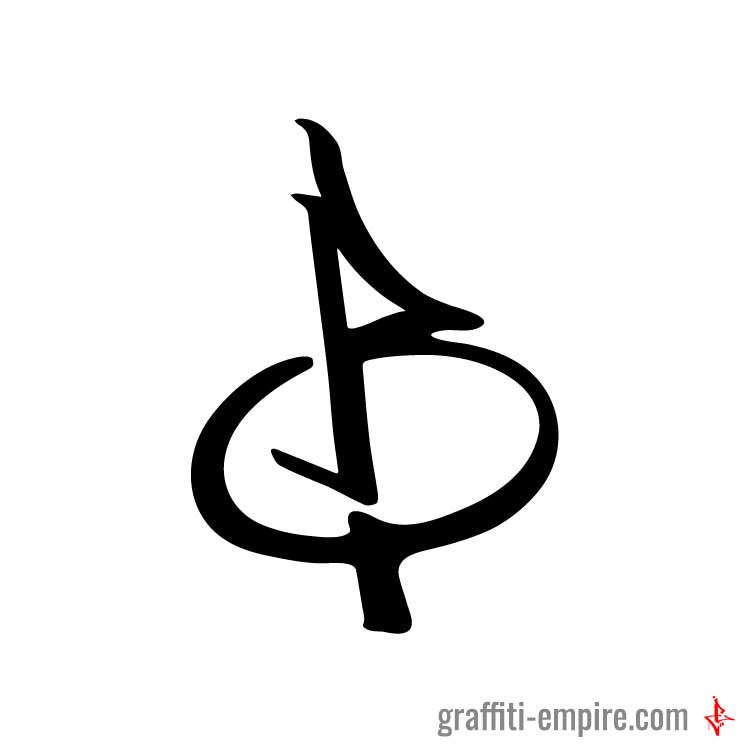 Circle B Graffiti Tag Letter