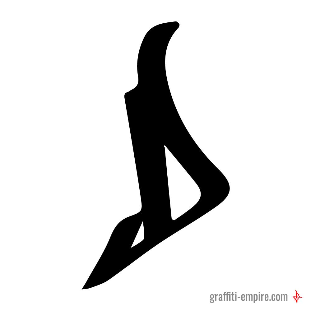 D Graffiti-Tag-Buchstabe