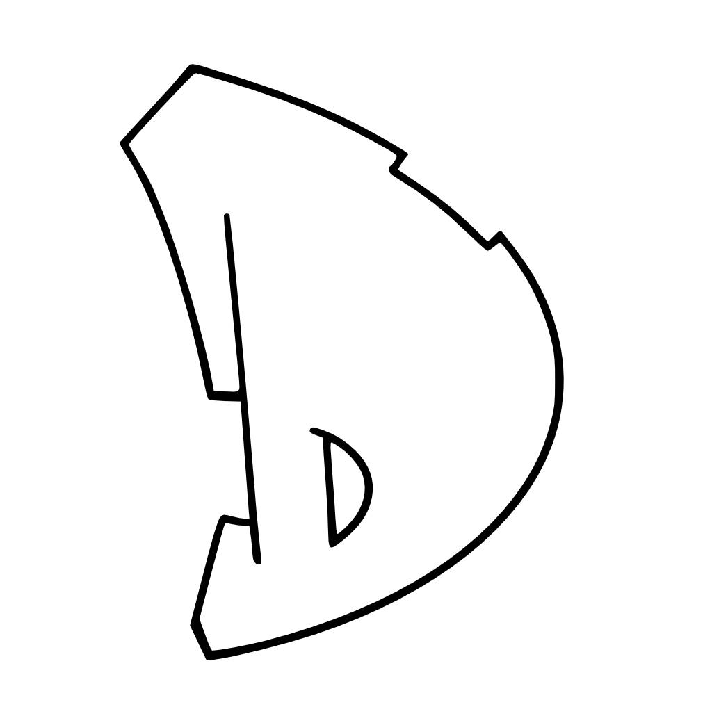 Grafik von einfachem D-Graffiti-Buchstaben