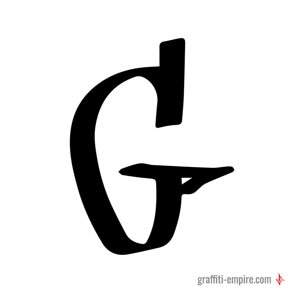 G Graffiti-Tag-Buchstabe