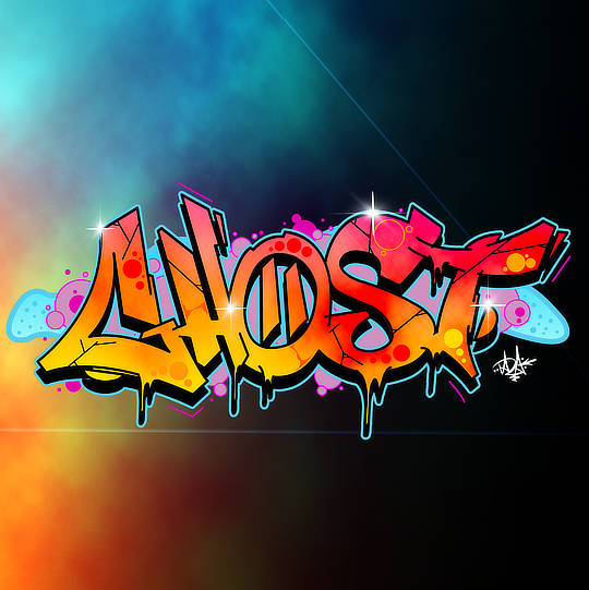 Digitale Ghost Graffiti Grafik