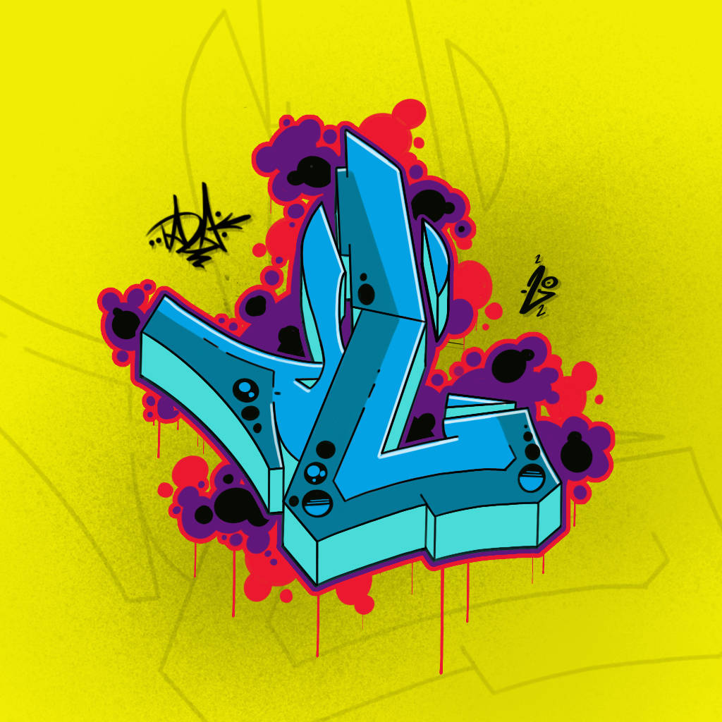 Graffiti Buchstabe L NFT Grafik