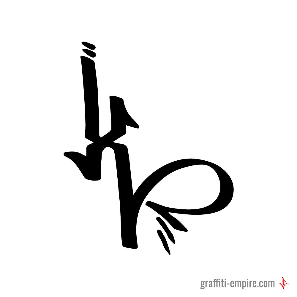 X Graffiti-Buchstabe mit einem Copic-Marker erstellt
