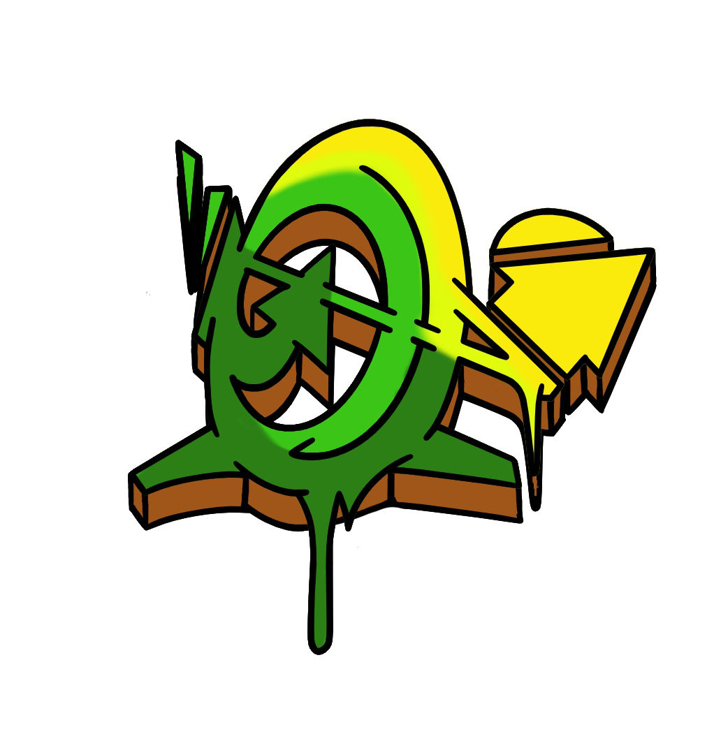 Grüner Wildstyle O Graffiti-Buchstabe