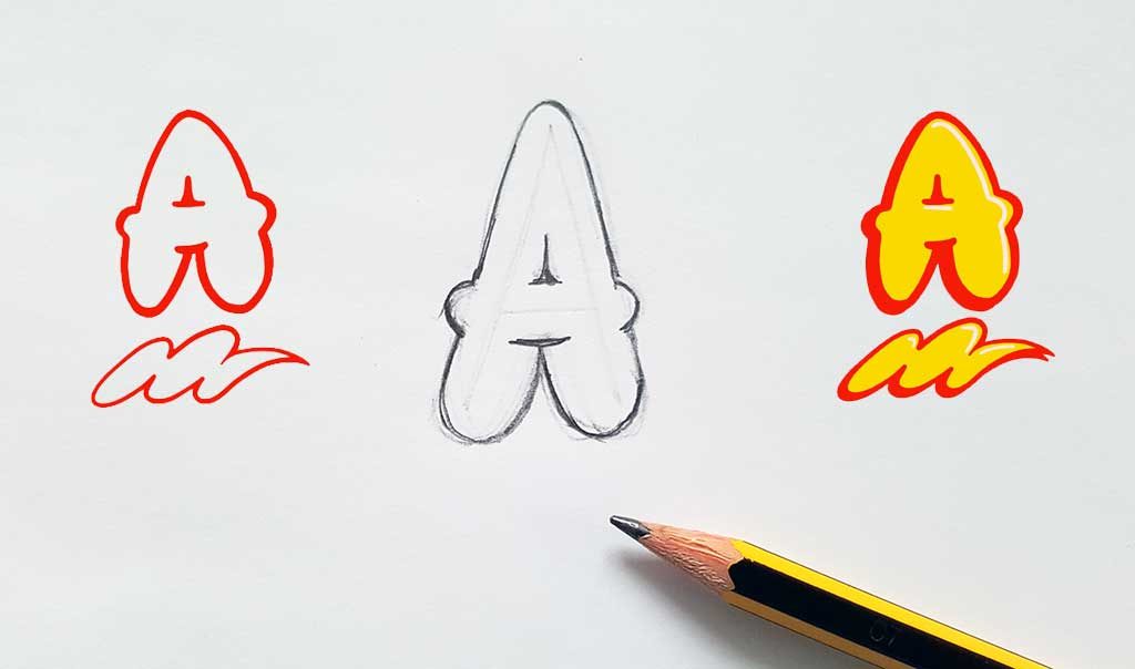 Wie man Bubble-Style Graffiti-Buchstaben zeichnet - Thumbnail