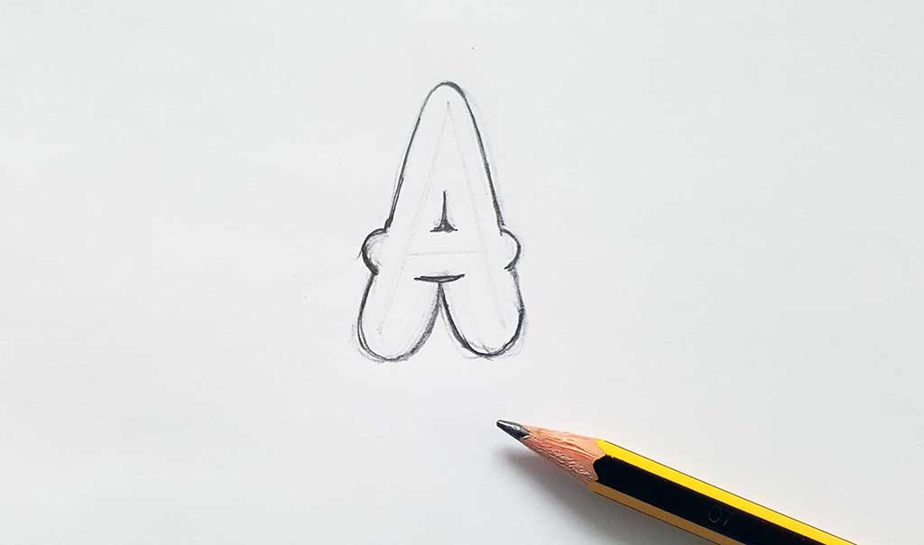 Wie man Bubble-Style Graffiti-Buchstaben zeichnet - Schritt 2