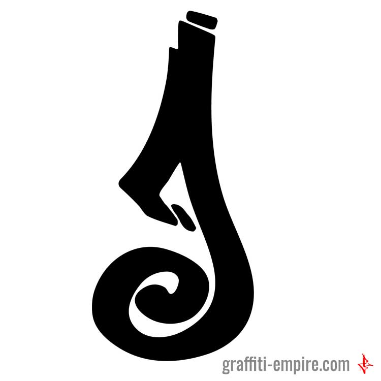 J Graffiti-Tag-Buchstabe