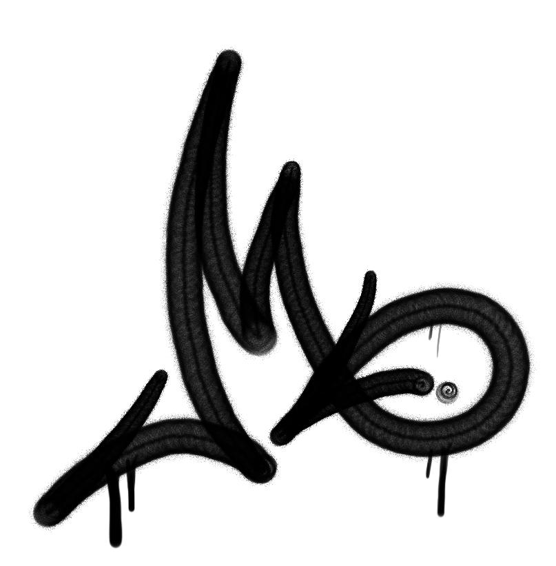 Kursiv M Graffiti Tag Brief Grafik