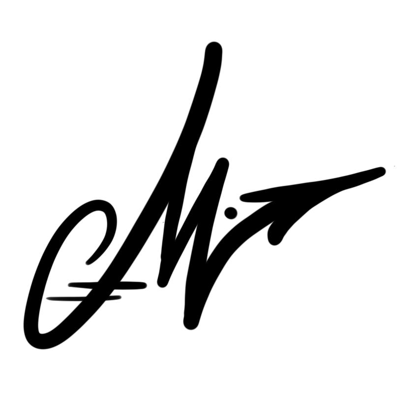 M Graffiti Tag Buchstabe mit Pfeil