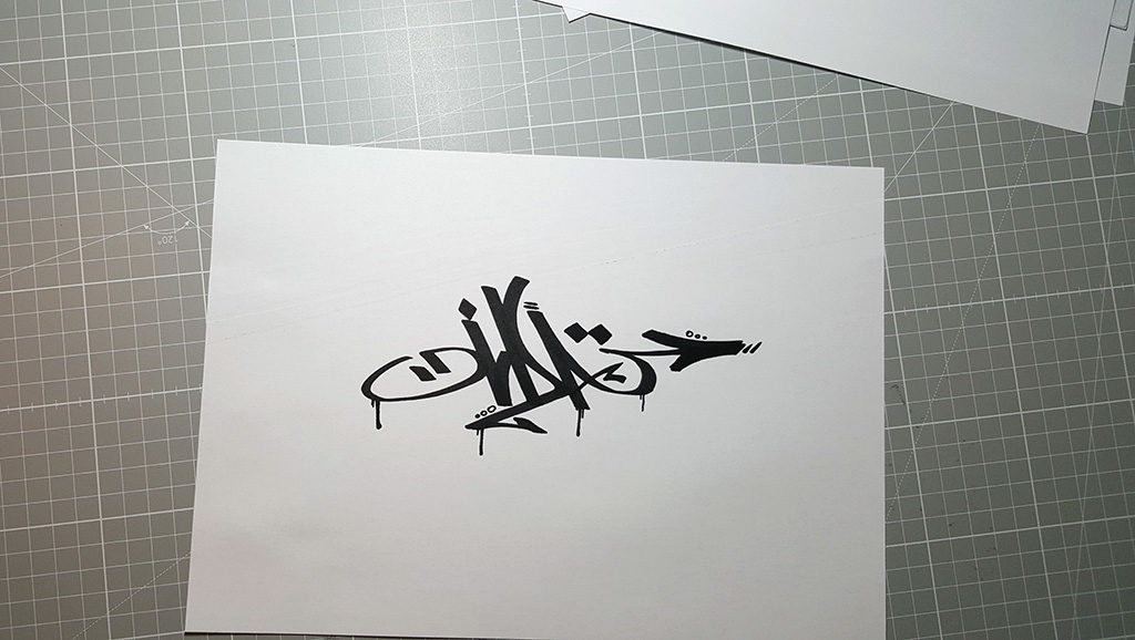 "Oida" Handstyle-Zeichnung