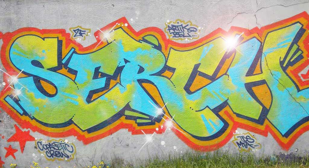 Graffiti im einfachen Stil