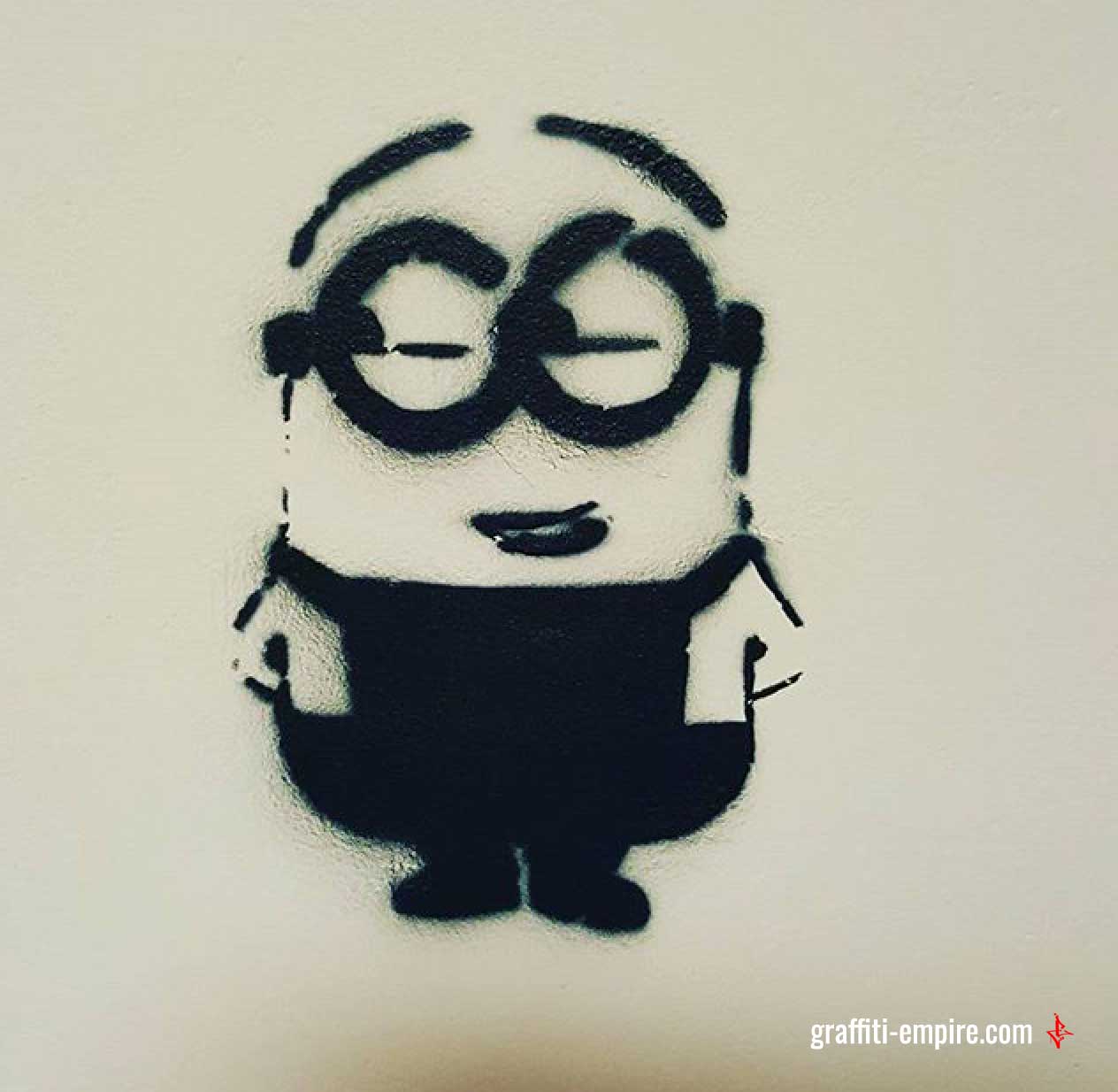 Schablonen-Graffiti-Minion