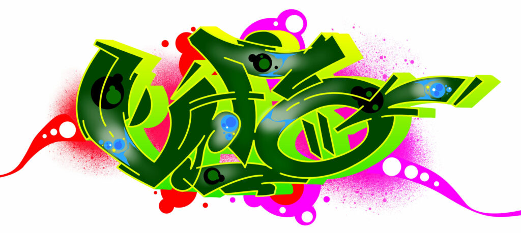Ufo-Graffiti-Grafik
