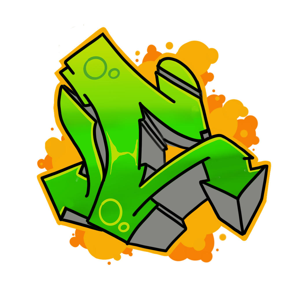3D Wildstyle Graffiti Buchstabe C Grafik