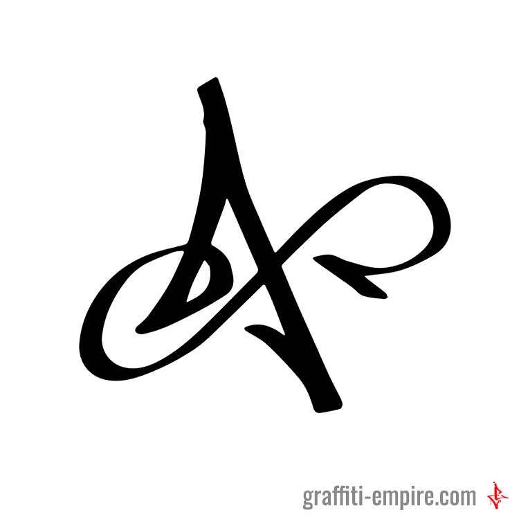 Verbundener X Graffiti-Tag-Buchstabe