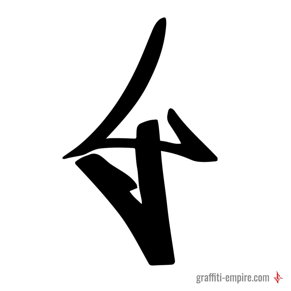 Y Graffiti-Tag-Buchstabe