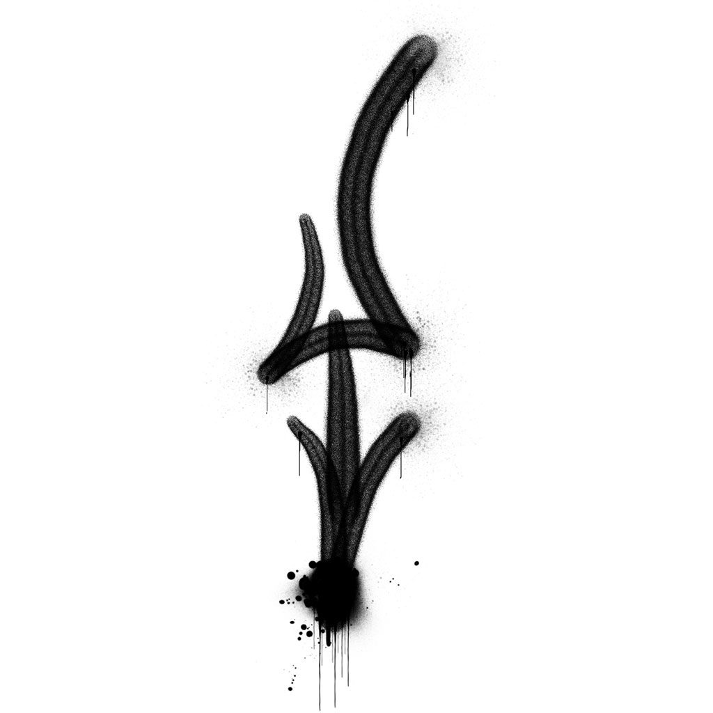Y Handstyle Graffiti-Buchstabe mit Drips